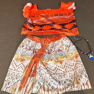 Vibrant Orange Tribal Kids Costume